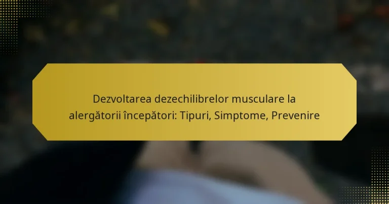 Dezvoltarea dezechilibrelor musculare la alergătorii începători: Tipuri, Simptome, Prevenire
