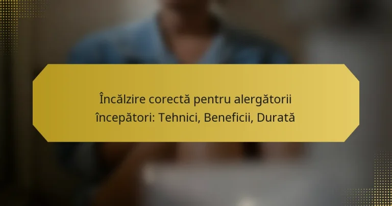 Încălzire corectă pentru alergătorii începători: Tehnici, Beneficii, Durată