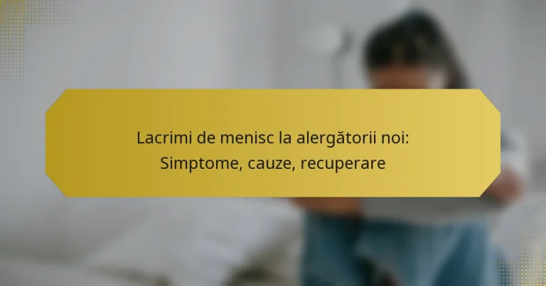 Lacrimi de menisc la alergătorii noi: Simptome, cauze, recuperare