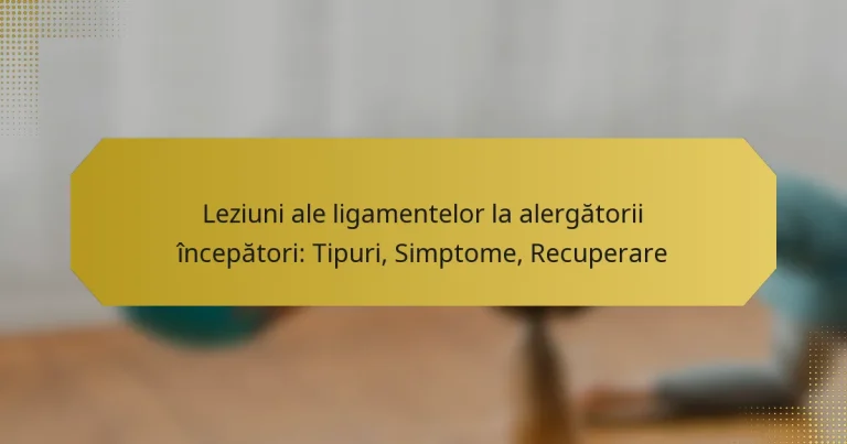 Leziuni ale ligamentelor la alergătorii începători: Tipuri, Simptome, Recuperare