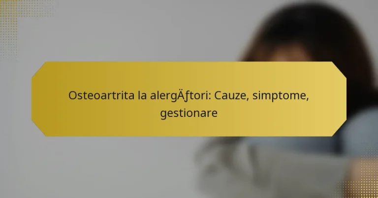 Osteoartrita la alergători: Cauze, simptome, gestionare