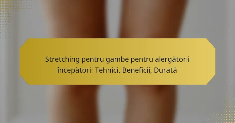 Stretching pentru gambe pentru alergătorii începători: Tehnici, Beneficii, Durată